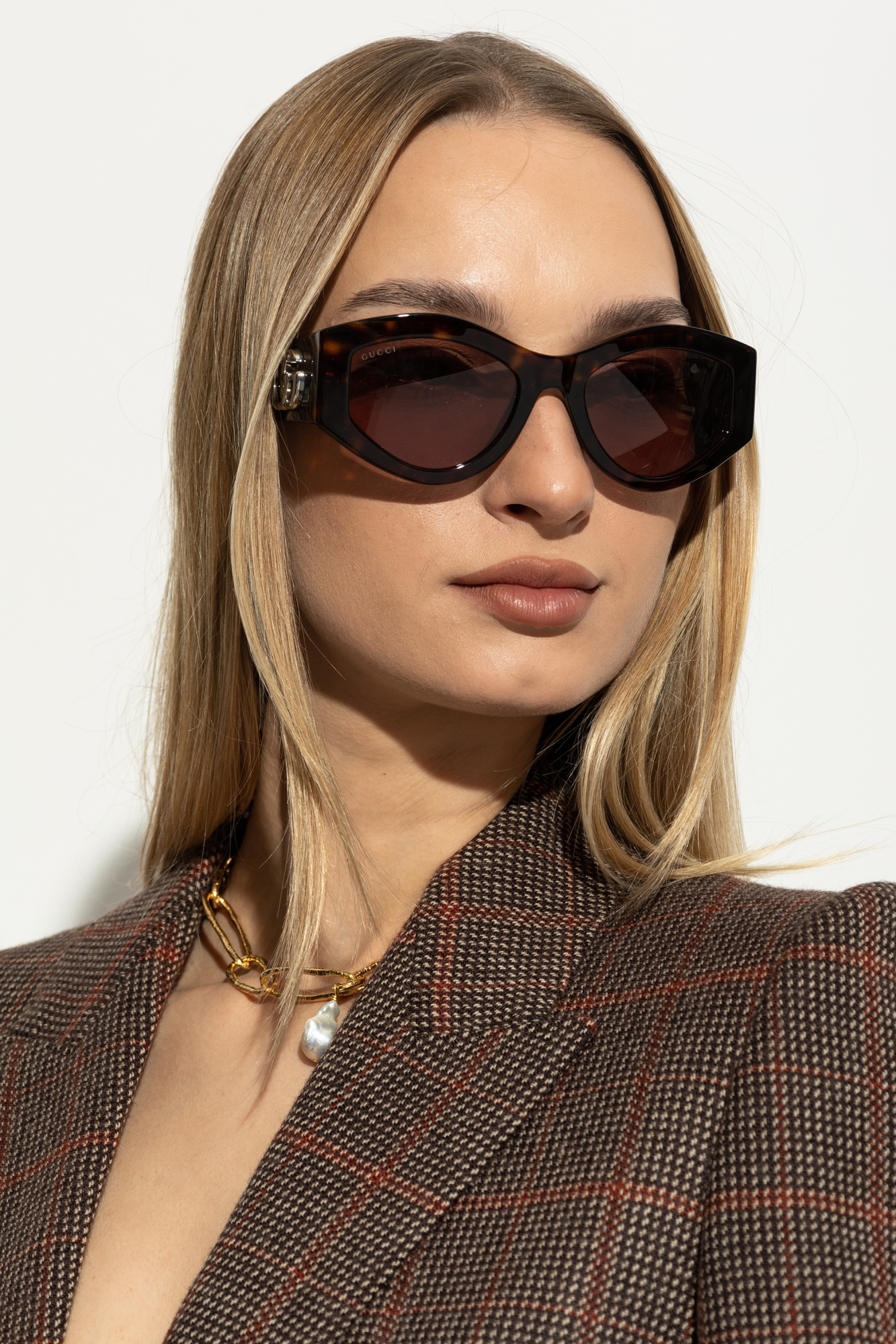 サングラス GUCCI Two-Tone Acetate And l Sunglasses GUCCI Vintage 2000 Y2K Tortoiseshell GG 2968/S Sunglasses